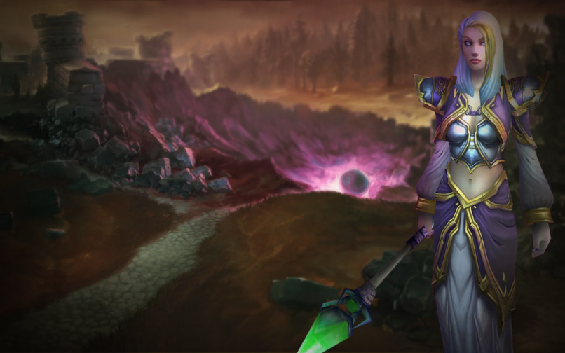 聚焦之虹爆炸后，被奥术能量影响后的吉安娜