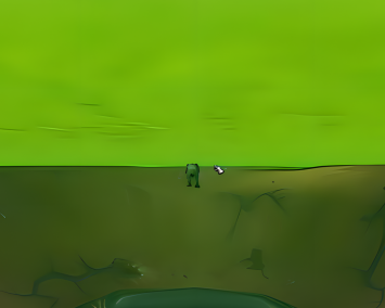 一池绿色的胃液~逼真了很多。