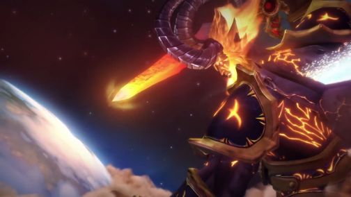 萨格拉斯剑刺艾泽拉斯在安托鲁斯，阿古斯讨伐军打入了深处，不仅在魔女巫会的手中救下了饱受折磨的众位泰坦灵魂，帮助他们回到万神殿光复肉身，更是击败阿格拉玛，还在泰坦帮助下消灭了被腐化的阿古斯星魂。至此，燃烧军团失去了所有的核心干部与军事力量，连大本营也被攻破。孤注一掷的萨格拉斯终于现身，化作一团邪能风暴企图吞噬艾泽拉斯。但就在这千钧一发之时，众泰坦释放了最后的余力，合在一起将萨格拉斯抽离出了艾泽拉斯，并准备将他永世封印在万神殿中。萨格拉斯不忍就此大败，抽出了那把征战多年的配剑准备刺穿艾泽拉斯，但可惜为时已晚，剑插入了艾泽拉斯，但也仅仅插入其中未能伤及艾泽拉斯性命。随后萨格拉斯便被抽回万神殿，他在那里被囚禁起来，伊利丹·怒风则成了他永远的看守者。