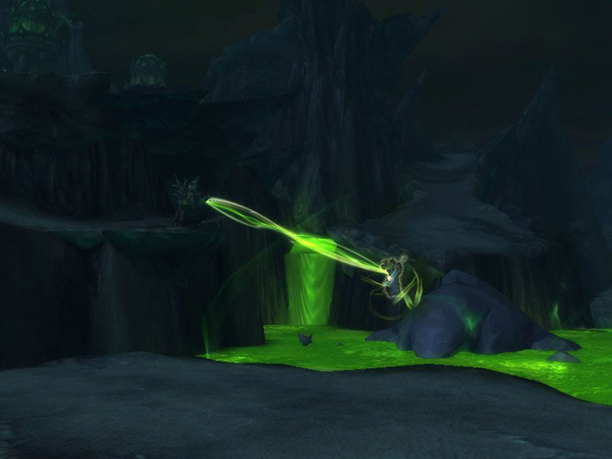 古尔丹对提里奥·弗丁施放邪能之火