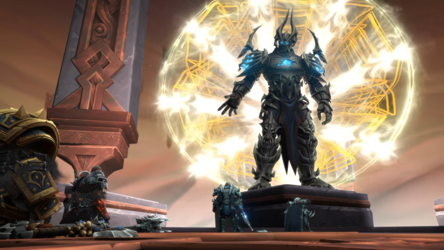 典狱长站在扎雷殁提斯的传送门前