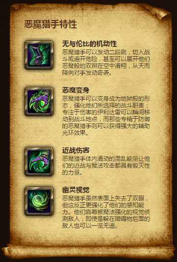 恶魔猎手的技能