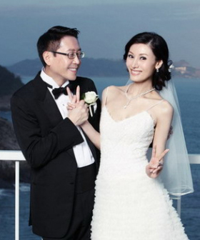 李嘉欣夫妇 结婚照